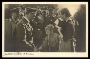 3rd Reich Germany Adolf Hitler Volksdeutsch Hoffmann Propaganda RPPC UNUS 100968