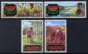 ZAMBIA - 1972 - Conservation Year, 2nd Series - Perf 4v Set - Mint Never Hinged