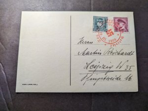 1939 German Czechoslovakia Postcard Cover Loutap to Leipzig W35 Germany