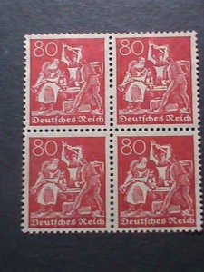 ​GERMANY 1921 SC#145 OVER 100 YEARS OLD STAMP-IMPRINT IRON WORKERS-BLOCK  MNH-