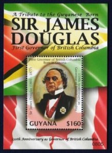 Guyana 2008 - Sir James Douglas - Souvenir Stamp Sheet - Scott #3996 - MNH