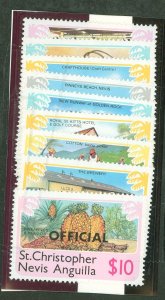 St. Kitts-Nevis #O1-9 Mint (NH) Single (Complete Set)