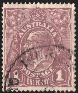 Australia SC#22 1d King George V (1922) Used