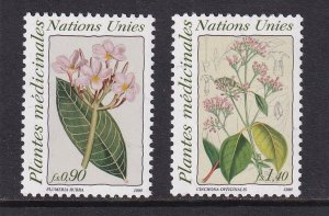 United Nations Geneva   #186-187  MNH  1990  medicinal plants