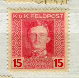 AUSTRIA; 1917-18 early Karl I , KuK Feldpost issue Mint hinged 15h. value