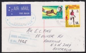 SOLOMON IS 1970 Registered cover POSTAL AGENCY cancel : TENARU.............A8930