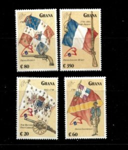 Ghana 1989 - French Revolution - Set of 4 Stamps - Scott #1132-5 - MNH