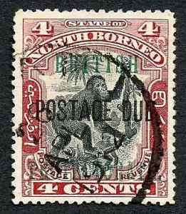 North Borneo SGD40b 4c Perf 14.5-15 Post Due used Cat 20 Pounds