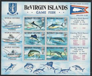 Virgin Islands, British #248a VF MNH S/SGame Fish