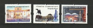 Turkey 2015 MNH Official Stamps Scott O322-324 Museums Archeology Ethnography