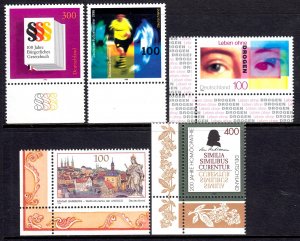 Germany 1996 Mint MNH Accumulation SC 1942,1943,1944,1945,1946