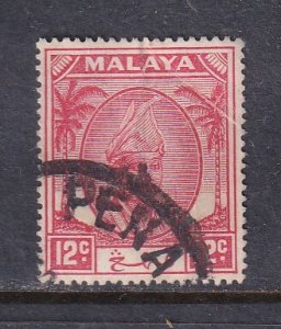 Malaya Pahang 1950 Sc 67 12c Used