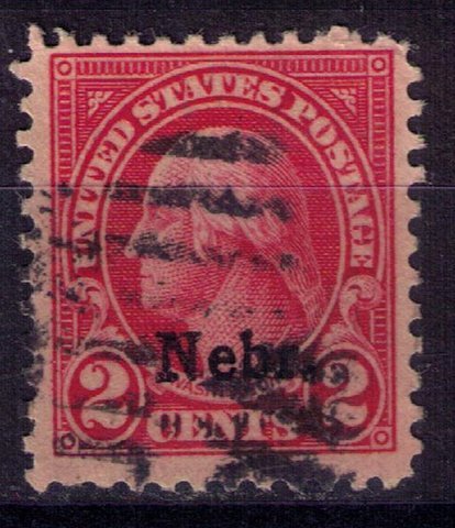 US SCOTT #671 Used Nebr.Overprint F-VF