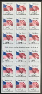 US #2886a MNH Booklet Pane of 18 “Old Glory”  Flag SCV $12.50 L42