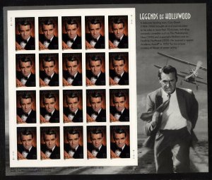 SCOTT 3692 2002 37 CENT CARY GRANT ISSUE MINT SHEET NH VF CAT $25!