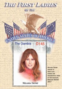 Gambia 2017 - THE FIRST LADY OF THE UNITED STATES - MELANIA TRUMP - S/S - MNH