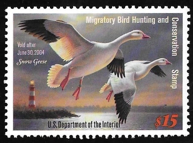 RW 70 $15 2003 WA Snow Geese Stamp Mint OG NH OG EGRADED VF 82