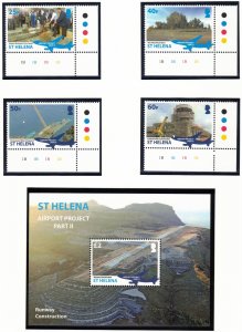 ST HELENA 2016 Airport Project; Scott 1119-23, SG 1252-56; MNH