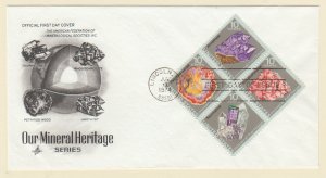 US 1538-1541 FDC First Day Cover Mineral Heritage Issue Artcraft