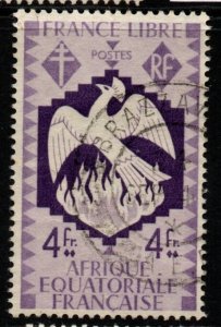 FRENCH EQUATORIAL AFRICA SG174 1941 4f FREE FRENCH ISSUE FINE USED