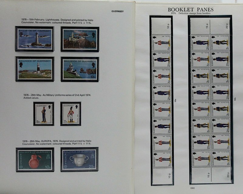 GB Guernsey 1969/85 strong collection of complete sets and sheetlets UM Stamps