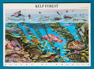 Scott 4423 KELP FOREST Pane of 10 US 44¢ Stamps 2009 NH, Flaw