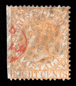 Straits Settlements Scott 13 Used.