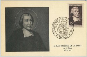 59060 - FRANCE - POSTAL HISTORY: MAXIMUM CARD 1951 - Jean-Baptiste de La Salle-