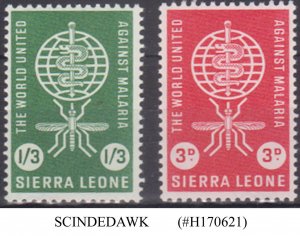 SIERRA LEONE - 1962 FIGHT AGAINST MALARIA 4V MNH