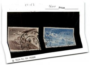 Ireland, Postage Stamp, #C1-C2 Used, 1949 Airmail, Angel Rock Cashel (AL)