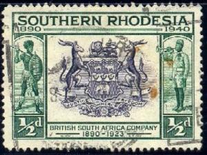 Seal of British S. Africa Co., Southern Rhodesia SC#56 used