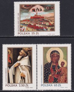 Poland 1982 Sc 2527-9 Black Madonna Father Kordecki Jasna Gora Siege Stamp MNH
