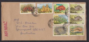 Barbados Sc#642b,643b,646b,648b,640c,641c,645c Used on Cover