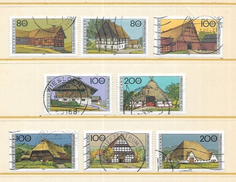 Germany #B785-89 Farmhouses Complete Set+ #B804-806 Used