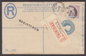 TRINIDAD & TOBAGO 1897 Queen Victoria 2d registered letter with - 22916