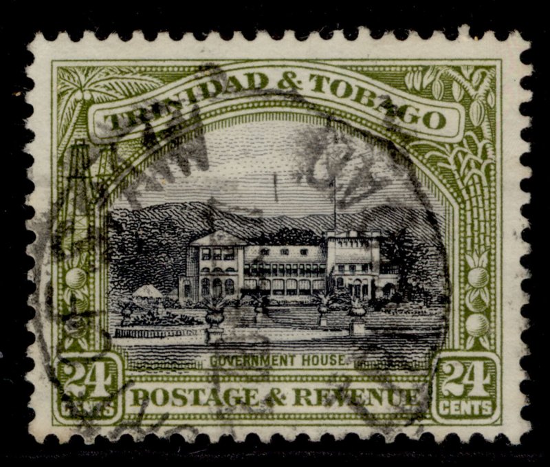 TRINIDAD & TOBAGO GV SG236, 24c black & olive-green, FINE USED.