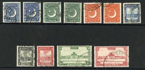 Pakistan SG44/51 1949 set in diffrent perfs (6a crease) Superb used