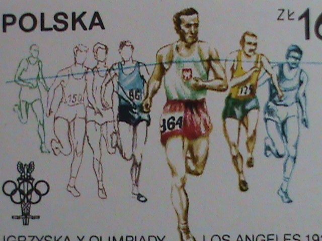 POLAND 1984 23RD OLYMPIC GAMES LOS ANGELES'84 USA MNH S/S SHEET VERY FINE