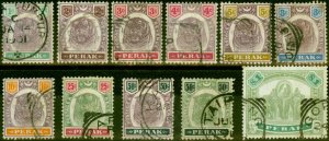 Perak 1895-98 Set of 11 SG66-76 Good Used