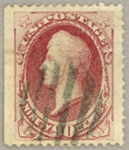 US Scott#155 XF 1870 90c Perry, Jumbo margins, light cancel, no faults