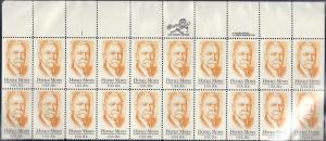 US#2095 $0.20 Horace Moses Plate Block of 20 (MNH) CV $13.50