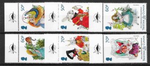 TRISTAN DA CUNHA SG1144/9 2015 ALICE'S ADVENTURES IN WONDERLAND SET MNH (p)