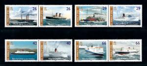 [72960] Isle of Man 2005 Steam Boats 4 Pairs MNH