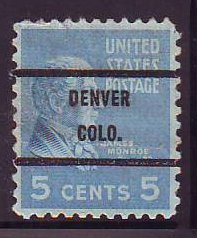 Denver CO, 810-71 Bureau Precancel, 5¢ Monroe