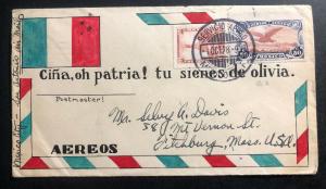 1928 Mexico City Mexico Hand-painted First Flight Cover FFC To New Laredo Tam B