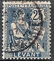 France-Off. Turkey 34 Used 1903 3pi on 25c Rights of Man