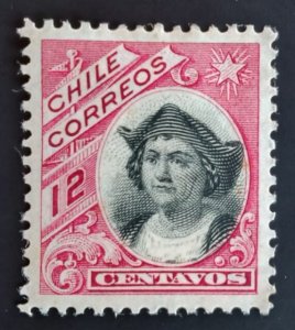 Chile stamp Columbus 12c MH Lake & Black perf 12 1905, good as seen
