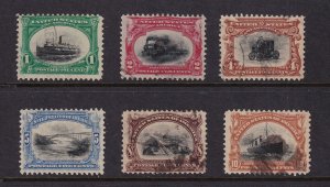 1901 Pan-American 1c to 10c Sc 294 to 299 used set CV $119 (XA