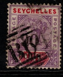 SEYCHELLES SG21 1893 90c on 96c MAUVE & CARMINE USED