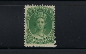 NOVA SCOTIA SCOTT #11 1860-63 VICTORIA - 8 1/2 CENT (GREEN)-MINT NEVER HINGED